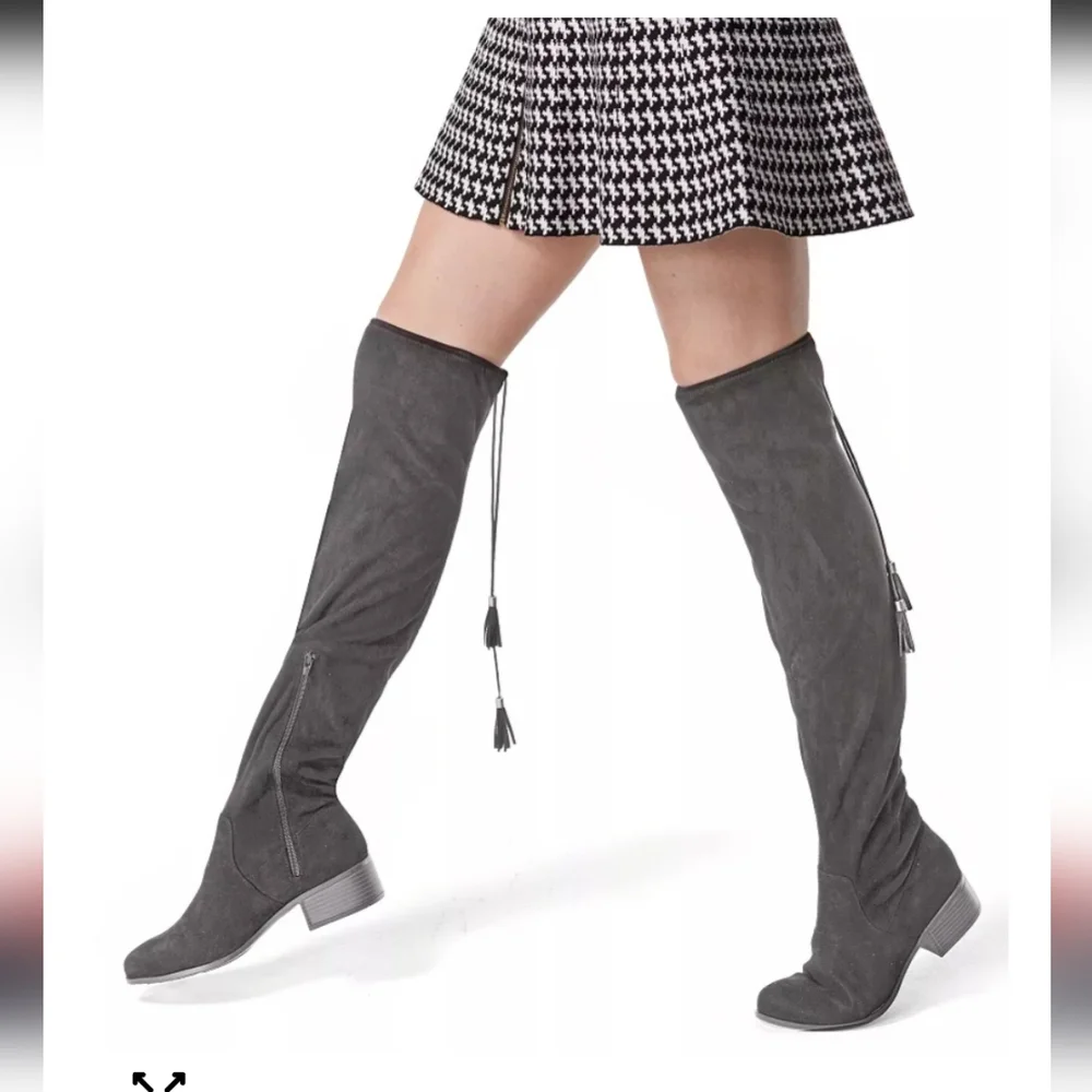 New!MADDEN GIRL Prissley Thigh High Slouchy Black Over-the-Knee Women's BootsY2k